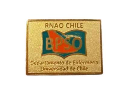 Pin dorado, fotograbado en bronce, 1 mm de espesor, bañado en oro de 24 k.